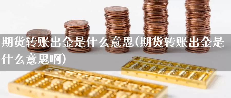 期货转账出金是什么意思(期货转账出金是什么意思啊)_https://www.chuangyunda.com_期货技术_第1张