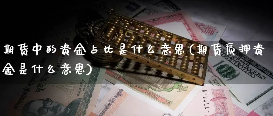 期货中的资金占比是什么意思(期货质押资金是什么意思)_https://www.chuangyunda.com_期货理财_第1张